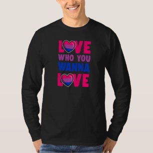 Liebe, die Sie Liebe Bisexuelle Stolz Fahne Herz T-Shirt