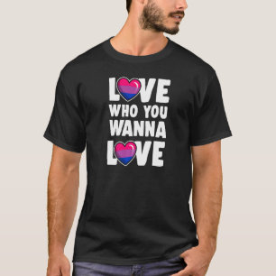 Liebe, die Sie Liebe Bisexuelle Stolz Fahne Herz T-Shirt