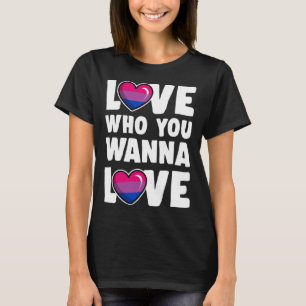 Liebe, die Sie Liebe Bisexuelle Stolz Fahne Herz T-Shirt