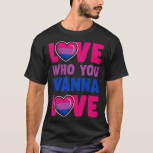 Liebe, die Sie Liebe Bisexuelle Stolz Fahne Herz T-Shirt