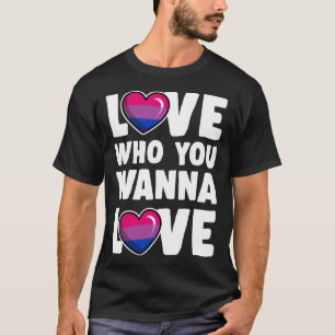 Liebe, die Sie Liebe Bisexuelle Stolz Fahne Herz T-Shirt