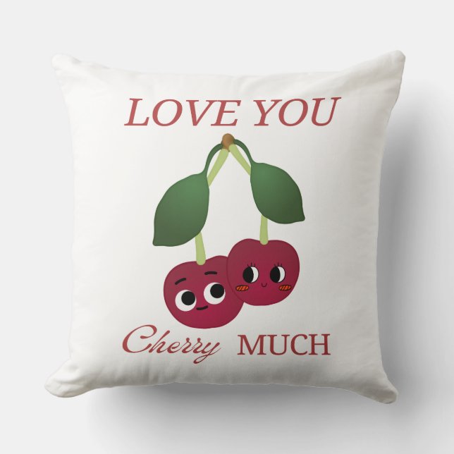 LIEBE, DIE SIE SEHR ÜBERPRÜFEN KISSEN (Vorderseite)