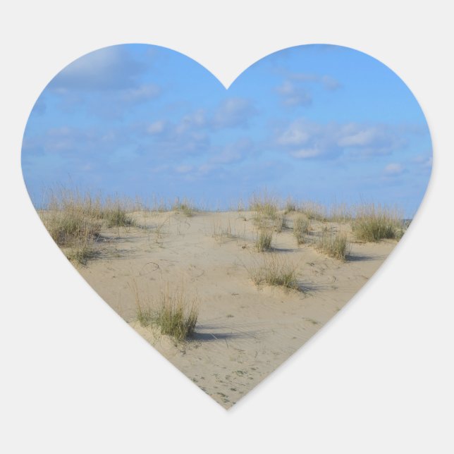 Liebe Die Strandaufkleber Herz-Aufkleber (Vorderseite)