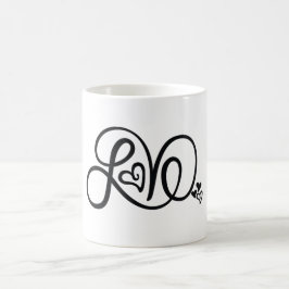 Liebe, die Tasse beschriftet