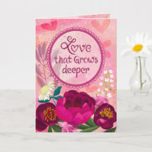 Liebe, die tiefer wird Moody Floral Grußkarte