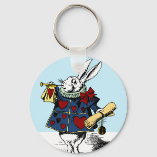 Liebe die weiße Kaninchen-Alice im Wunderland Schlüsselanhänger