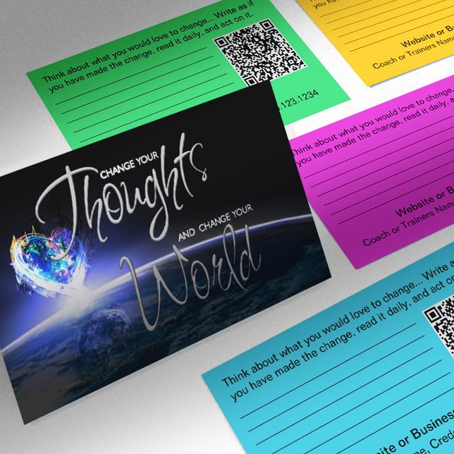 Liebe, die World Business Cards zu ändern Visitenkarte (Change Your Thoughts and Change Your World)
