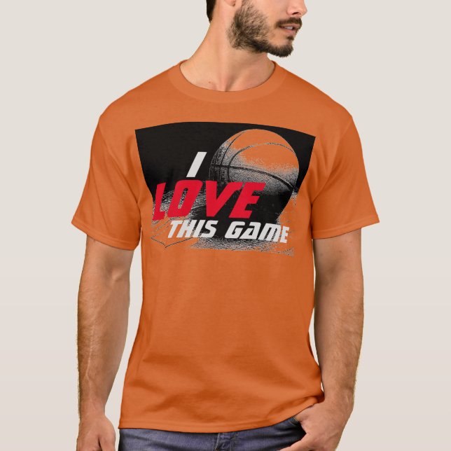 Liebe Dieses Spiel Basketball Pop Kunst T-Shirt (Vorderseite)