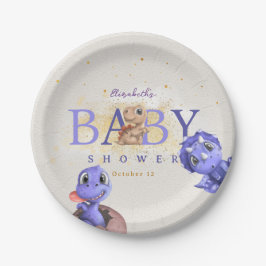Liebe Dino Simple Funny Niedlich Dragon Baby Boy D Pappteller