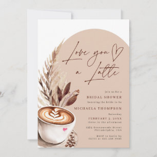 Liebe dir ein Latte-Coffee-Brautparty Einladung