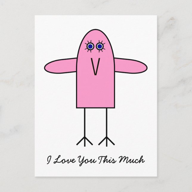 Liebe dir so viel postkarte (Vorderseite)