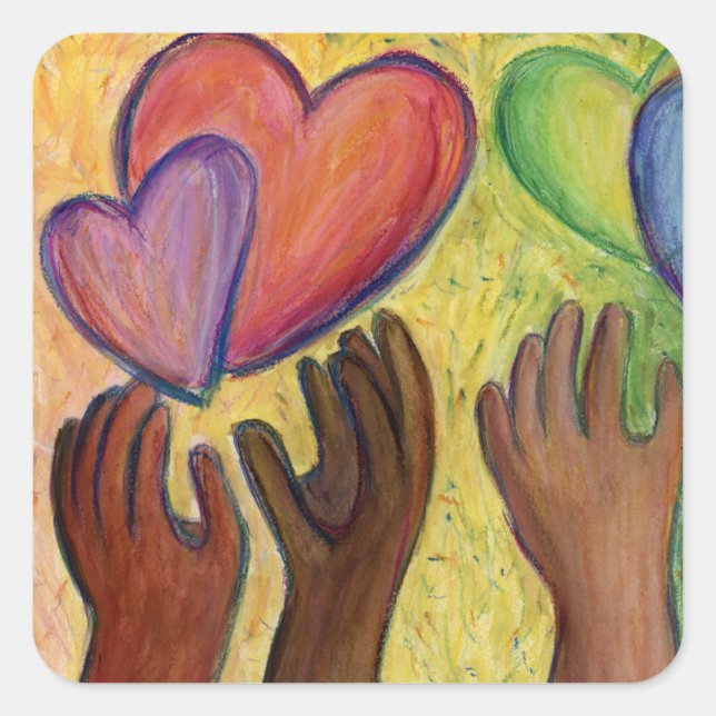 Liebe Diversity Art Decal Sticker (Vorderseite)