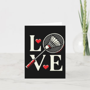 Liebe Dminton Player Heart Racket Shuttle Karte