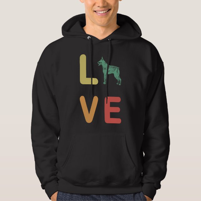 Liebe Doberman Hoodie (Vorderseite)