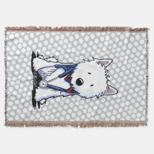 Liebe Doktor Westie Dotted Throw Blanket Decke