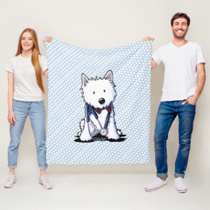 Liebe Doktor Westie Dotted Throw Blanket Fleecedecke