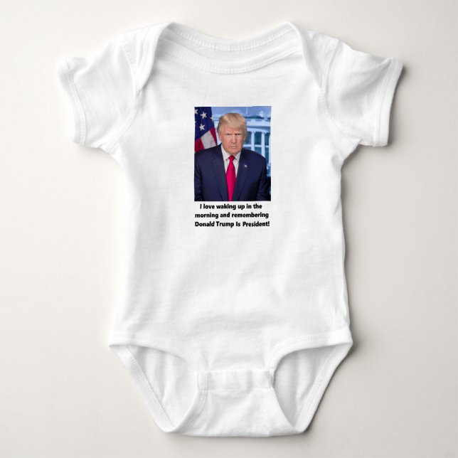 Liebe Donald Trump I, wenn ich aufwache Baby Strampler (Vorderseite)