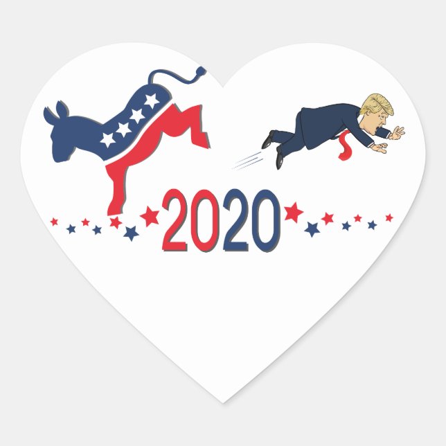 Liebe Donald Trumps Scheitern 2020 Herz-Aufkleber (Vorderseite)