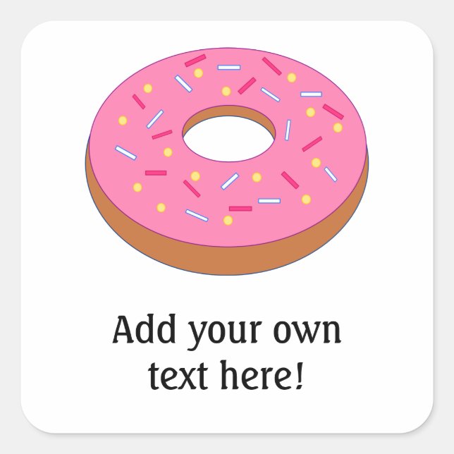 Liebe Donuts? Fun Ring Doughnut Graphic Quadratischer Aufkleber (Vorderseite)
