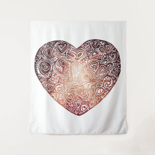Liebe Doodle Abstrakte Kunst Wandteppich