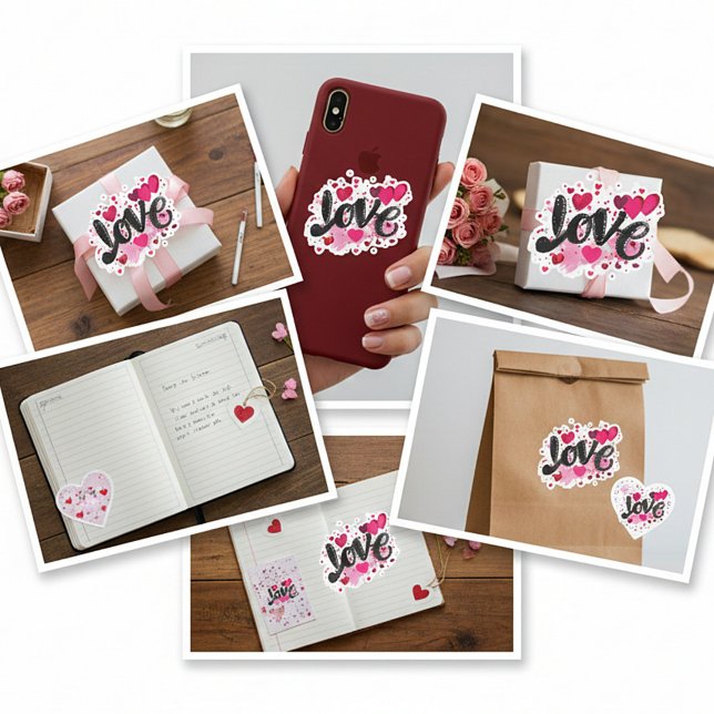 Liebe doodle Art valentine Aufkleber (Von Creator hochgeladen)