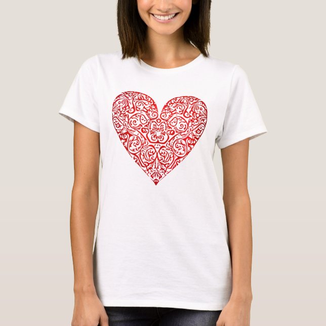 Liebe Doodle Heart Abstrakt Art, Nr. 02 T-Shirt (Vorderseite)