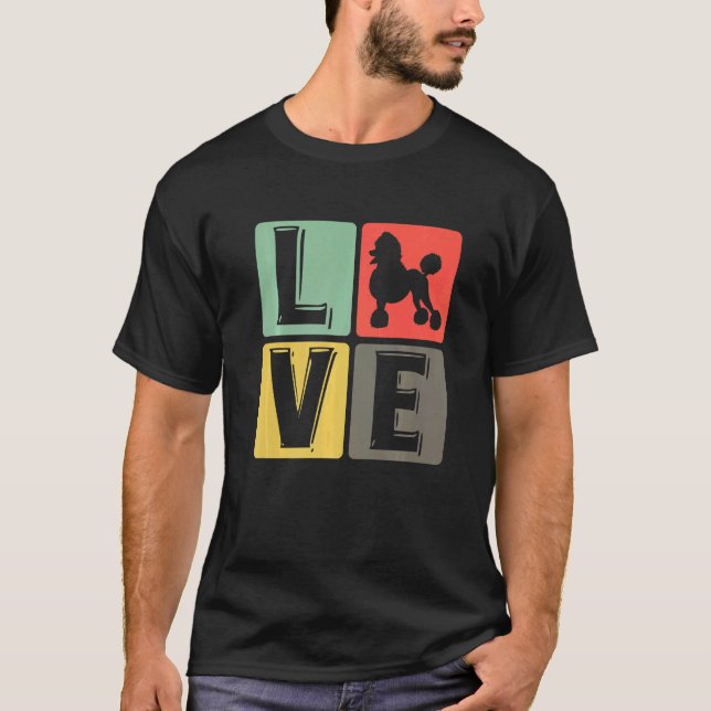 Liebe Doodle Hunde Welpen Niedliches Tier Tier T-Shirt (Vorderseite)