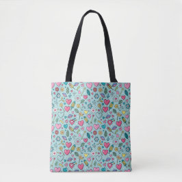 Liebe Doodle Tapestry Tasche