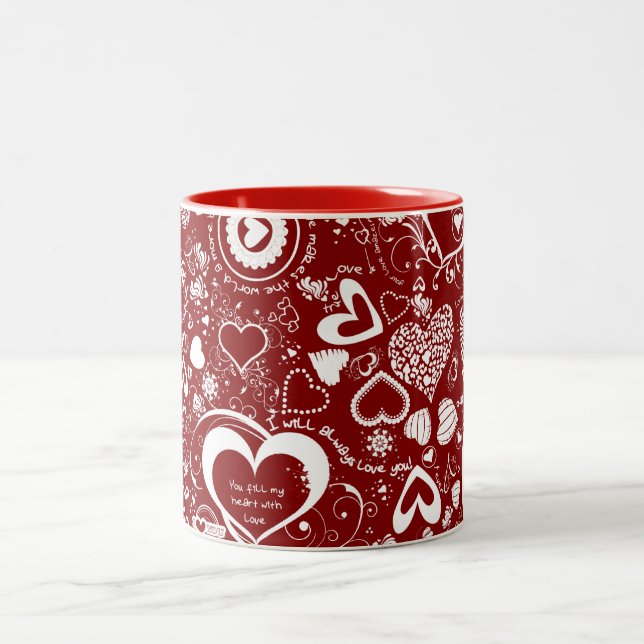 Liebe Doodles Kaffee Tasse (Mittel)