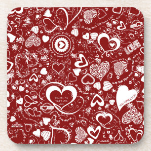 Liebe Doodles Untersetzer