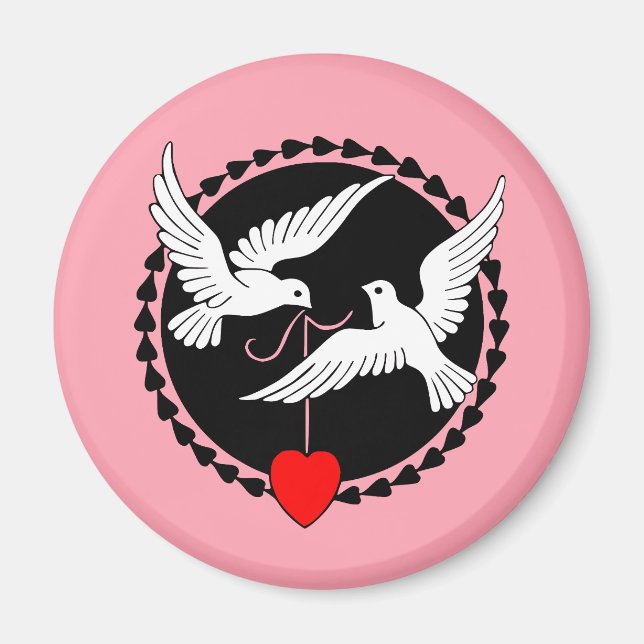 Liebe Doves Magnet (Vorne)