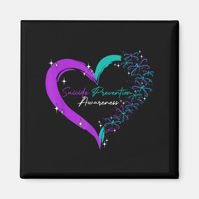 Liebe Dragonfly Suizidprävention Bewusstsein Magnet (Vorne)