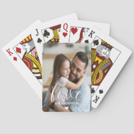 Liebe Drehbuch und Family Foto Modernes Design Spielkarten