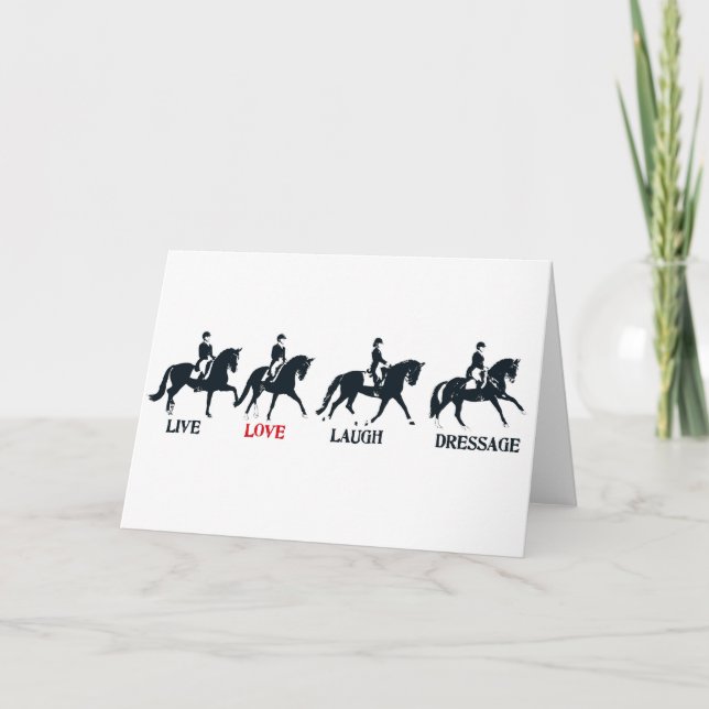 LIEBE DRESSAGE Grußkarte Dankeskarte (Vorderseite)