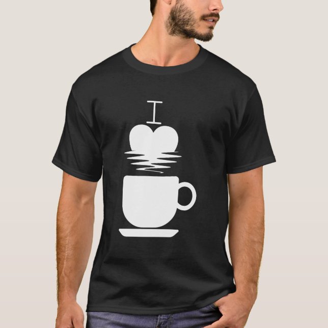 Liebe Drink Coffee Funny T-Shirt (Vorderseite)
