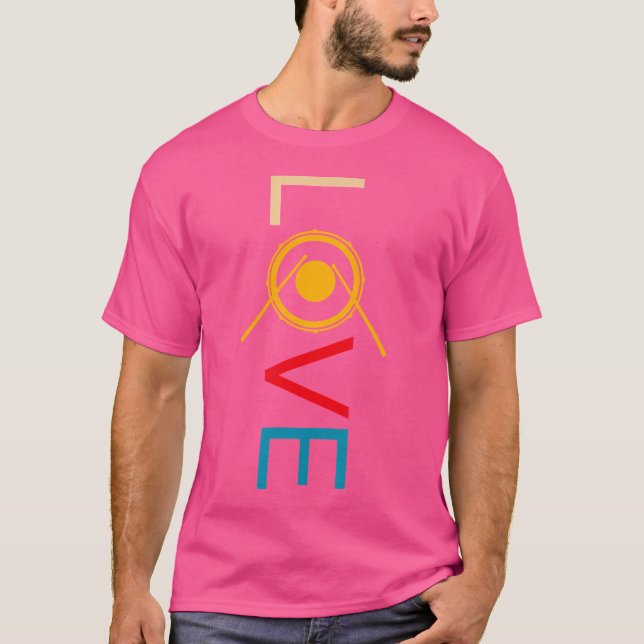 Liebe Drums Drummer T-Shirt (Vorderseite)