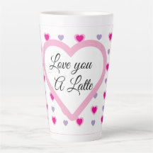 'Liebe du a latte' Herz-Muster Valentinins