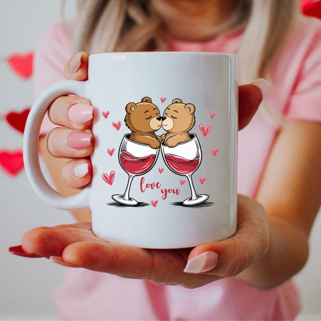 Liebe du, Bear Couple Kaffeetasse (Von Creator hochgeladen)