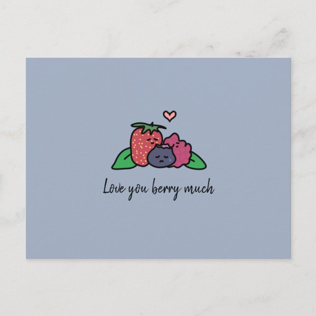 "Liebe du berry viel" Postkarte (Vorderseite)