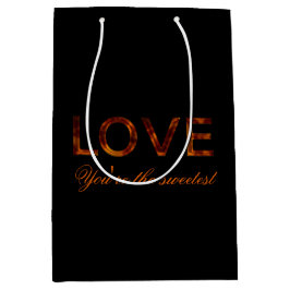 'Liebe, du bist die süßeste' Geschenktasche Mittlere Geschenktüte