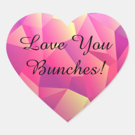 Liebe du Bunches! Herz-Aufkleber