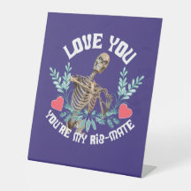 Liebe du, du bist mein Rib Mate Skelett Valentine