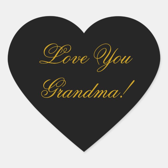 LIEBE DU GRANDMA. Herz-Aufkleber (Vorderseite)
