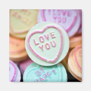 "Liebe du" Liebe Herz Süßigkeiten Magnet