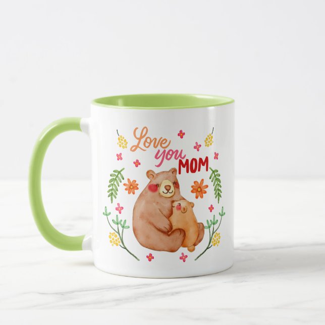 Liebe Du Mama - Mama Bear and Cub Mother Day Tasse (Links)