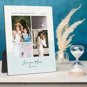 Liebe du Mama Mint Mutter Tagesgeschenk FotoCollag Fotoplatte