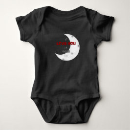 Liebe du Mond und Rücken Baby Strampler