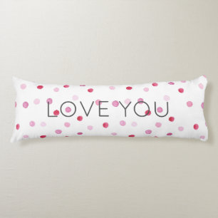 LIEBE DU Pink Polka Dots Sweet Valentine Dekoratio Seitenschläferkissen