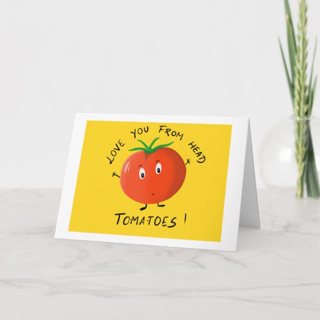 Liebe du Tomaten Karte (Vorderseite)