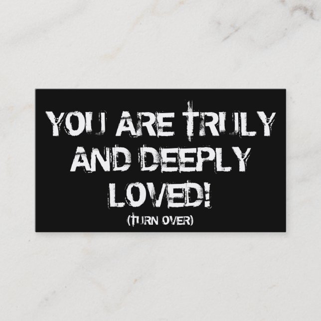 LIEBE-DURCHLAUF ES AUF KARTEN (Vorderseite)